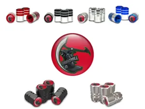 Wheel Valve Stem Caps for Motorcycles Force Style